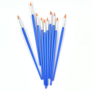 JETTING | 10 Cái Bộ Cọ Vẽ Tóc Nylon Dùng Cho Nghệ Sĩ Sơn Acrylic Màu Nước Đầu Tròn Ngòi Mịn Dùng Vẽ Tay