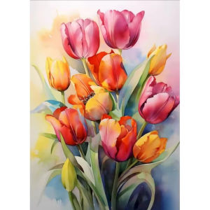 40x50cm Frame Diy Painting By Numbers Kit Flowers Picture Handicrafts Paint Canvas Number Painting for Home Decors