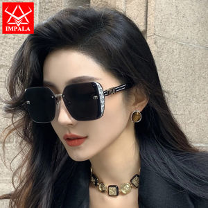 IMPALA QT3042PT Fashion Women Sunglasses Big Lens Make Your Face Look Smaller High-quality Sunglasses UV Protective Noble Temperament Female Sunglasses with Box Set