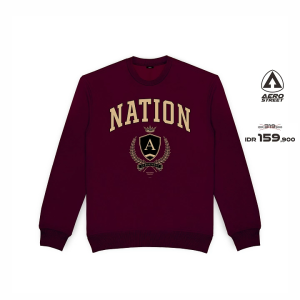 Aerostreet Crewneck Nation Maroon Man BBDAA