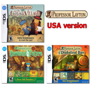 Bandai | DS Game Card Professor Layton Series Curious Village Diabolical Box Unwound Future Video Games Cartridge For NDS NDSL 3DS 2DS