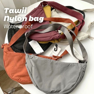 IN1828# Irene Novy Nylon Crossbody Dumpling Style Various Colors Lightweight and soft zipper Closure