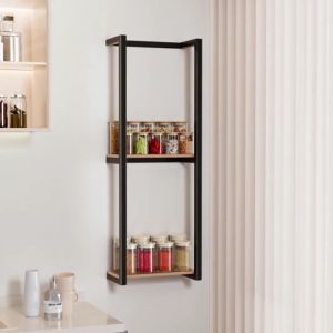 3 in 1 Modern Towel Racks for Bathroom Rolled Wall Mounted Bathroom Organizer Storage Towel Rack with Wood Shelf Towel Storage Rack for Bathroom or Toiled Paper Organizer Large Capacity Holder