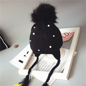 CAE - Topi Kupluk Mutiara Kepang Anak Perempuan Beanie Hat Import