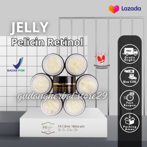 {Bisa COD} JELLY PELICIN WITH RETINOL/Pelembab Untuk Kulit Halus & Cerah |Higlow Skincare BPOM
