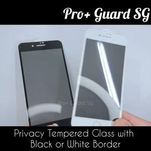 [SG] Privacy Full Coverage Tempered Glass iPhone SE 2022 SE 2020 8 Plus 7 Plus Black White Border (not film type) Screen Protector