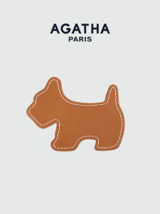 AGATHA | Vivacious Dog Leather French Luxury Large Clip