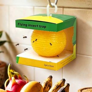 Fruit Fly Trap Waterproof Dual Color Fly Catching Ball Visual Attraction Design Durable Adhesive Orb Trap Wandering Winged Pest Killer Outdoor Indoor