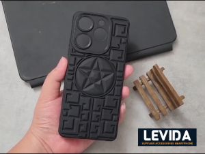 Case 3D Star Case motif Black softcase Itel A60S