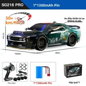 Xe Điều Khiển Từ Xa Mô Hình Xe Đua Địa Hình 4 Bánh Dẫn Động Không Chổi Than Tỷ Lệ 1:16 Tốc Độ Cao 70km/h Có Đèn LED Dành Làm Quà Tặng Cho Trẻ Em