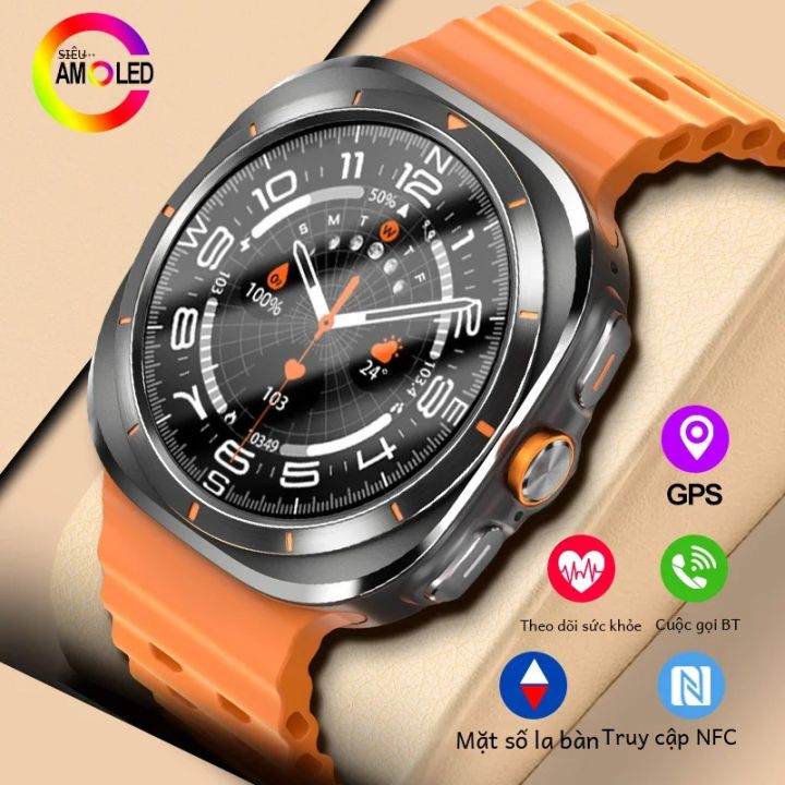 Đồng Hồ Thông Minh Samsung Galaxy Watch 7 Ultra Dành Cho Nam Nữ AMOLED NFC GPS La Bàn IP68 Cuộc Gọi Bluetooth Chống Nước Thể Thao Màn Hình 1.43'