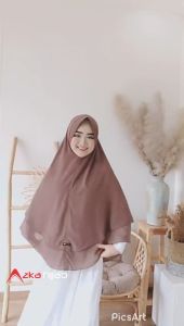 Hijab Instan Khimar Syari Denaya Basic 2 Layer Jilbab Instant Pet Syari Ceruty Baby Doll Premium Elegan Kekinian