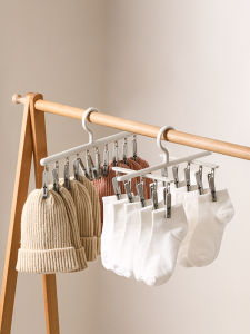 Socks Drying Rack Home Balcony Drying Baby Clothes Fantastic Product Dormitory Students Hanging Underwear Multi-Clip Clothes Rack