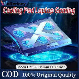 Walteriney Cooling Pad Laptop Gaming Kipas Pendingin Laptop Portable Q3 Super Dingin Silent 6 Fans