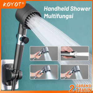 KOYOT Abu-abu Hand Shower Mandi Multifungsi 3 Mode Adjustable Jet Shower Kamar Mandi Full Set 1/2 Inch dengan Inti Filter PP Cotton / Selang Fleksibel / Shower Holder - Lazada