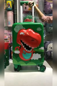 HCM -hoa toc 2 h - Vali kéo trẻ em BeddyBear họa tiết Dập nổi Khủng long 3D xinh xắn cho bé trai bé gái từ 7 tuổi đi du lịch - Cần kéo nhôm - bánh xe xoay 360 - khóa số cố định trên Vali - Bảo hành chính hãng 2 năm