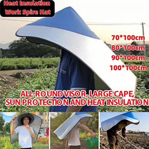 Integrated Rural Sunscreen Hat Sunshade Spire Hat With UV Heat Insulation Windproof Rain Protection Tea Pick In Work Spire Hat Outdoor Cap Protection Layered Hats Providing Sunshade Rain Protection Outdoor Work Cap