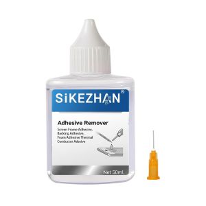 SiKEZHAN 50ml Phone Screen Adhesive Remover Liquid LCD Frame Back Cover Glue Cleaner Repair Kit Tool + Precision Injector Needle
