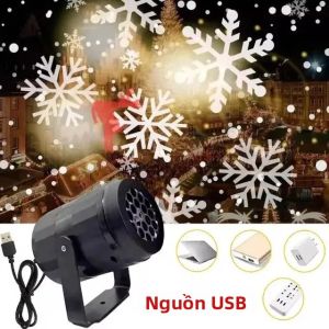 Đèn Chiếu LED Xoay Động USB Đèn Trang Trí Trong Nhà 2025 Quà Tặng Giáng Sinh Năm Mới Phong Cách Hiện Đại Thân Đèn Bằng Nhựa ABS