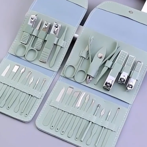 16-Piece Professional Nail And Grooming Set Including Nail Clippers Cuticle Nippers And Nail File Easy To Store Multi-Functional Nail Tool Set