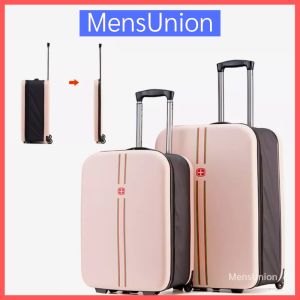 WITH VIDEO [Msia Stock] Folded Suitcase Luggage Premium High Quality 20 /24 Big Capacity Organisation Compartment PC SRS ABS Multipurpose Travel Ultralight Big Capacity With Wheel Travel Four Season