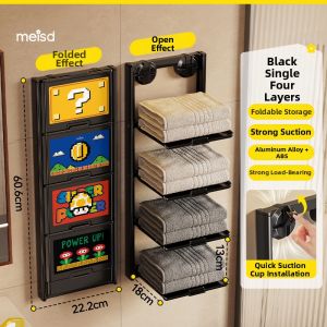 MEISD | Suction Cup Mounted Bathroom Towel Rack