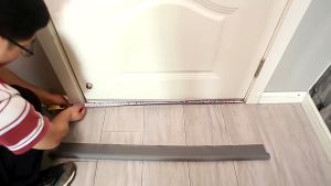 96 CM DIY Leather Velcro Household Door Sealing Strip Dorm Door Gap Tape Dust Strip Durable Bottom Soundproof Door Sticker Door Bottoom Seal Strip House Acoustic Foam