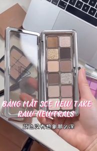Bảng Mắt 12 Ô 3CE New Take Eyeshadow Palette Màu Raw Neutrals ( Nâu khói trung tính)