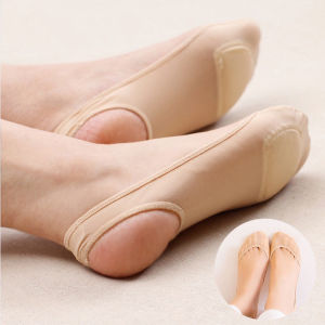 [Lady Sugar] Ultra-Thin Ice Silk Boat Socks Women Forefoot Pad Shallow Hollow Sling Non-Slip Invisible Sock