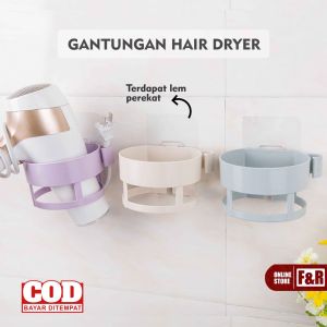 Gantungan Hair Dryer Holder Herdayer Pengering Rambut Rak Hairdryer dan Catokan Tempat Penyimpanan Hadrayer Pengering Rambut