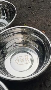 COD【Baskom】 Stainless Steel Mangkuk BumbuMangkuk sup mangkuk bumbu stainless steel tingkat makanan tebal untuk penggunaan rumah dapur mengocok telur membuat adonan mencuci sayuran mencuci beras dan mangkuk baking. Makanan/baskom