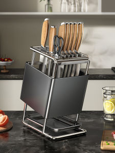 New 2024 Multi-Functional Kitchen Knife Rack Storage Shelf Place for Cutting Utensils on Countertop Sturdy And Durable