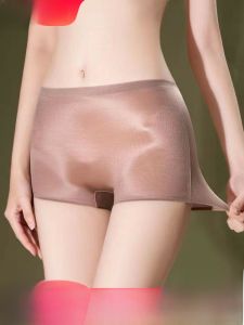 กางเกงบ็อกเซอร์ชายผ้าไหมน้ำแข็งบางไร้ตะเข็บ กางเกงบ็อกเซอร์ชายทรงตรง ไม่ร�านิ่ม ป้องกันการสัมผัส กางเกงขายาวทรงหลวม สไตล์สตรีท