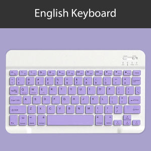 Bàn Phím Không Dây Bluetooth Màu Tím Thời Gian Chờ Cực Dài Đa Ngôn Ngữ Dành Cho Android iOS Windows Hỗ Trợ Chuột Đơn Chế Độ