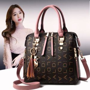 ใหม่กระเป๋าสตรีกระเป๋าสะพายไหล่เดียวพิมพ์กระเป๋าถือที่เรียบง่ายความจุขนาดใหญ่กระเป๋าสตรี กระเป๋าถือ กระเป๋าสะพายข้าง