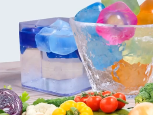 25pcs Reusable Plastic Square Ice Cubes Colorful Non-Melting Non-Diluting