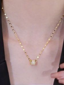 สร้อยคอเหล็กไทเทเนียมสําหรับผู้หญิงสไตล์ญี่ปุ่นและเกาหลีใต้ Lockbone CHAIN หรูหรา Basic Design อุปกรณ์ตกแต่ง