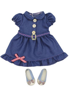 18 Inch Girl Doll Clothes 45cm Simulation Doll Jeans Skirt for 6-12 Years Old Girls Toy Accessories Chinese Manufacturer