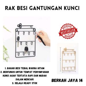 RAK GANTUNGAN KUNCI MINIMALIS BAHAN BESI TEBAL WARNA HITAM HARGA MURAH BARANG BERKUALITAS PROMO DISKON TERLARIS