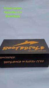 Sepatu Futsal RootedSole Hyperflex Bahan  Kulit Pu Hitam Putih Hijau Kuning 39/40/41/42/43