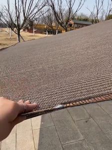 ผ้าใบกันฝน HDPE 95% สแลนกรองแสง ผ้าใบกันแดดฝน ผ้ากันแดดแคมปิ้ง สีกาแฟ ตาข่ายบังแดด ผ้าใบ HDPE เมตร ที่มีตาไก่ คุณภาพประหยัด