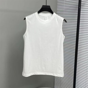 100 Cotton Is Easy to Wear! Long Staple Combed Cotton! Summer Sports Cotton Sleeveless Tank Top Men Pure Color Base Waistcoat T