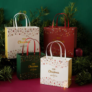 Christmas Gift Bag Paper Bag Christmas Eve Candy Biscuit Apple Gift Packaging Empty Case Creative New Year Handbag