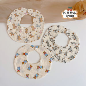 Ultra-Soft Pure Cotton Muslin Baby Bibs Newborn Saliva Towel Anti-Vomiting Milk Soft Neck Warmer Autumn Winter Infant Supplies