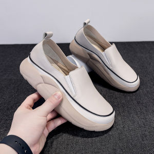 Haporri | Spring New Leather Thick Sole Slip-on Casual Vintage Maternity Loafers