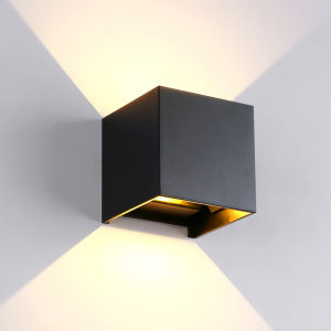 MARPOU Led Wall Lamp Outdoor/ Indoor Waterproof IP 65 Surface Mounted LED Up and Down Wall Light Porch Garden 9W AC 90-260V