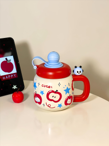 Cốc Nước Giữ Nhiệt Bằng Thép Không Gỉ Dung Tích Lớn Cho Nữ Có Ống Hút Cốc Nước Văn Phòng Đa Năng Có Thể Giữ Nhiệt Và Giữ Lạnh