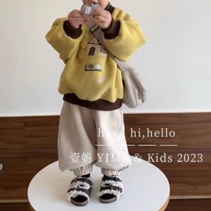 ชุดเด็กผู้ชาย 2025 ฤดูใบไม้ร่วงและฤดูหนาว ชุดกีฬาลำลอง ชุดสองชิ้น ชุดกระชับสัดส่วน ชุดเด็กผู้ชาย ชุดเด็ก ชุดเด็ก