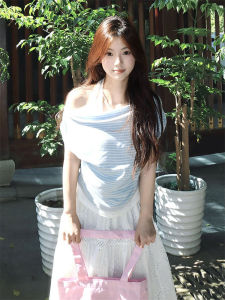 Shoulder Baring Short Sleeve Slim Fit Striped T Shirt Womens Summer Fashion Casual Cotton Moisture Wicking mid Length Top