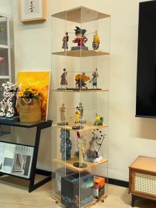 RRH Display Cabinet For Toy 4/5Layers 360 °Rotating Figurine  Transparent Storage Large Capacity Showcase Bookshelf For Living Room bathroom Indoors